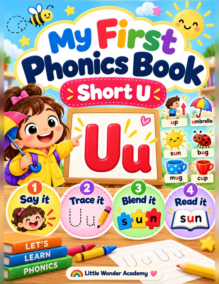 Original premium My First Phonics Book — Short U cover